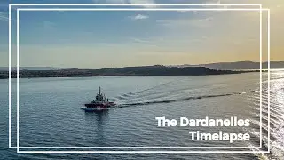 Sailing through the Dardanelles Strait (Çanakkale Boğazı) aboard a Cruise Ship - 4k Timelapse