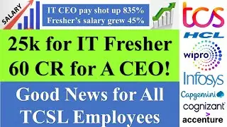 Good News for TCS Employees | IT Fresher Salary Hike comparison with CEO | Recession 2023 