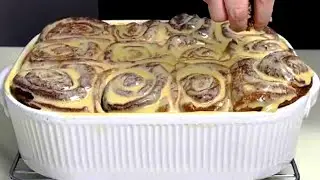 Delicate fluffy like FLUSH CINNABONA 🤍BEST DOUGH RECIPE