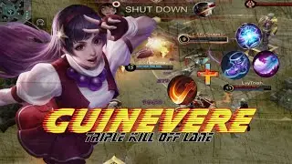GUINEVERE Easy offlane !! Triple kill Mobile legends bang bang..