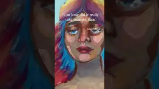 This rainbow portrait painting went from zero to 100 real quick… watch it transform more dynamically