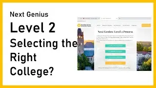 Level 2 Process - How to select the right college? Understanding College Comparison Matrix & Fit