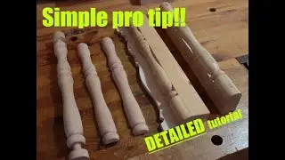 Take your furniture up a notch!! How to make turned elements for fine furniture DETAILED tutorial!!!