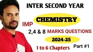 INTER SECOND YEAR CHEMISTRY  IMPORTANT QUESTIONS/CHEMISTRY IMPORTANT QUESTIONS CLASS 12