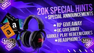 Important Channel Announcement | 20K Special Hints | BGMI UC & RP Custom Giveaways Soon |