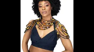 Mali Print Womens Off the Shoulder Corded Necklace | Brown Black White Gold Yellow African Necklace