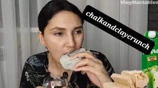 marta riva | mukbang| ASMR| dry  blue clay | coxol yummmy | HD video |  marta riva eat clay