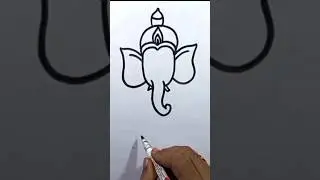 Ganesha Rangoli Drawing M V #shorts #art #drawingstutorial #kpdrawingtutorial
