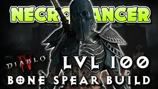 Diablo 4 | Necromancer LEVEL 100 Endgame Gameplay and Build (Bone Spear Build - World Tier 4)