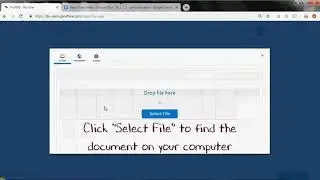 Tutorial - Uploading a Document