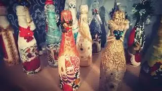 Шампанское новогоднее.  Декор.