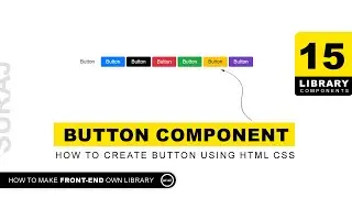 Library-15 | Create Bootstrap Button in CSS | Front-End Library Using HTML CSS And JS @uiuxpro