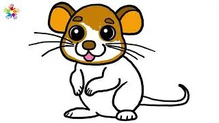 How to draw a rat. Rat drawing for kids and toddlers..