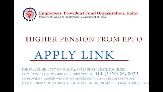 EPFO Higher Pension Date Extended!