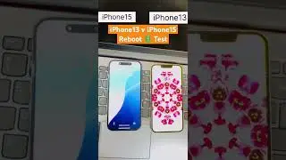 iPhone13 vs iPhone15 Reboot test 🪫🔋 #iphone #tech @Tech_Connect2#gaming #youtubeshorts #youtube