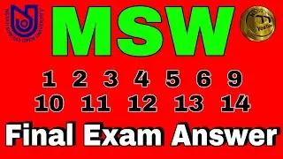 MSW All Paper Final Exam Answers 2021 | PGSW Final Exam Answers | NSOU PG Final Exam Answers 2021