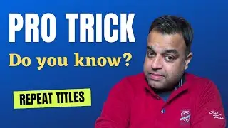 Print Titles in Excel | Best Trick to Print Titles in Excel | Vivekananda Sinha | Video 307