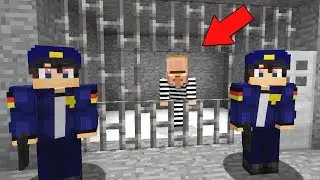 POLICE DECK ME IN THE PRISON IN MINEXRAFT 100% TRULLING THE MINECRAFT