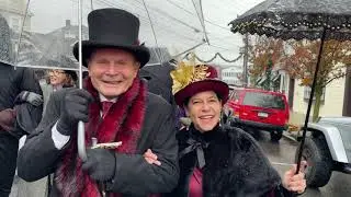 Charles Dickens Festival Opening Parade Port Jefferson Long Island New York USA Christmas 2022