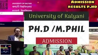 P.hd admission result university of kalyaniPhD Admission  in Kalyani University |  new Notice.
