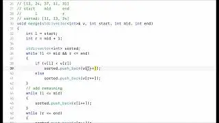 C++ Tutorial: How to implement Merge Sort?