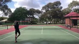 A fun day playing tennis out in the sun 
