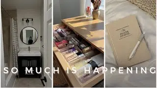VLOG  cleaning, organizing, demo day for the guest bathroom & something weird happened to me