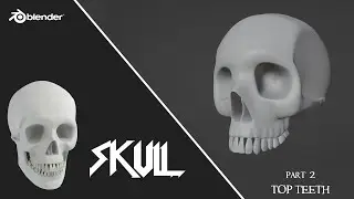 Blender Skull - Part 2 - Top Teeth | Basic Modeling Course (No Sculpt!)