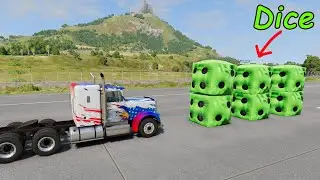 Will Giant Dice can Stop the Cars? - Cars Vs Giant Dice - BeamNG.Drive
