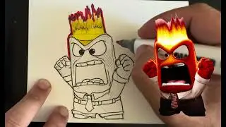 Ters Yüz Öfke Karakter Çizimi (Inside out Anger Çizimi) | Ters Yüz Öfke Nasıl Çizilir