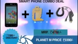 Sansui Smart Phone + Car Charger + Smart Phone Holder 512MB