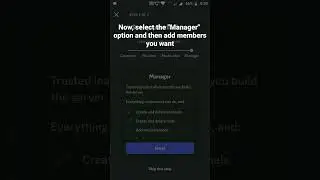 How to create a Manager role in your server in Discord Mobile 