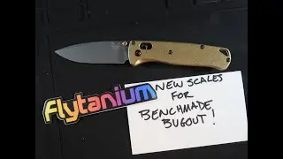 New Scales for Benchmade Bugout! Flytanium Brass Scales!