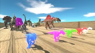 Race to eat NEON RAPTORS - Animal Revolt Battle Simulator