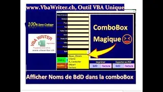 VBA ComboBox Magique- Gérer Plusieurs Bases des Données- N° 1/4 Sans Codage_37.  www.VbaWriter.ch