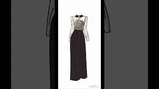Fashion design by Ajeng Rostiyana with ibistpaint #fashiondesign #gambarbaju #art #fashion #style