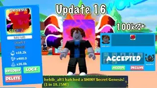 UPDATE 16 I GOT ALL THE NEW SECRET AND I HATCHED SHINY SECRET PET 100K%+ INSANE in Science Simulator