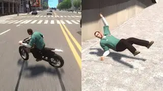 GTA 4 - Motorcycle Ragdoll Compilation #6 (Euphoria Physics)