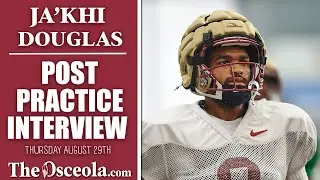 FSU Football | WR Ja’Khi Douglas on prep for Boston College, playing with his brother