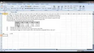 ACC 121 - Calculating NPV and IRR of a capital investment project