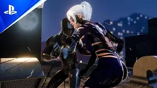 New Black Cat With Symbiote Transformation Suit Getting Caught By Spider-Man 2 Symbiote