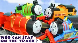 Which Thomas train will stay on the track the longest?