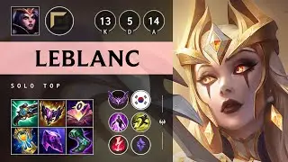 LeBlanc Top vs Irelia - KR Master Patch 25.S1.3