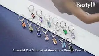 Bestyle Sterling Silver Dainty Birthstone Drop Earrings for Women