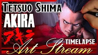 I draw Tetsuo Shima before he explodes! | AKIRA Art Stream Timelapse