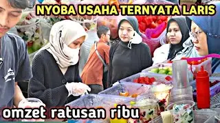 Cerdas..Nyoba Ide Usaha Ini Langsung Laris Sehari Omzet 500 Rb, Salad Buah, Ide Julan Makanan Unik