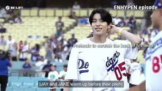 My Fave scene at LA DODGERS GAME😂😂😂 || #jake #enhypen #enhypenjake #engene