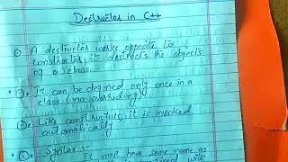 Destructor in C++ | Object Oriented Programming Lectures Hindi Urdu