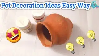 Clay pot painting | Pot painting ideas | Pot decoration ideas | Easy drawing clay pot