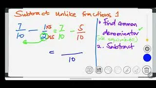 Subtracting Unlike Fractions 1